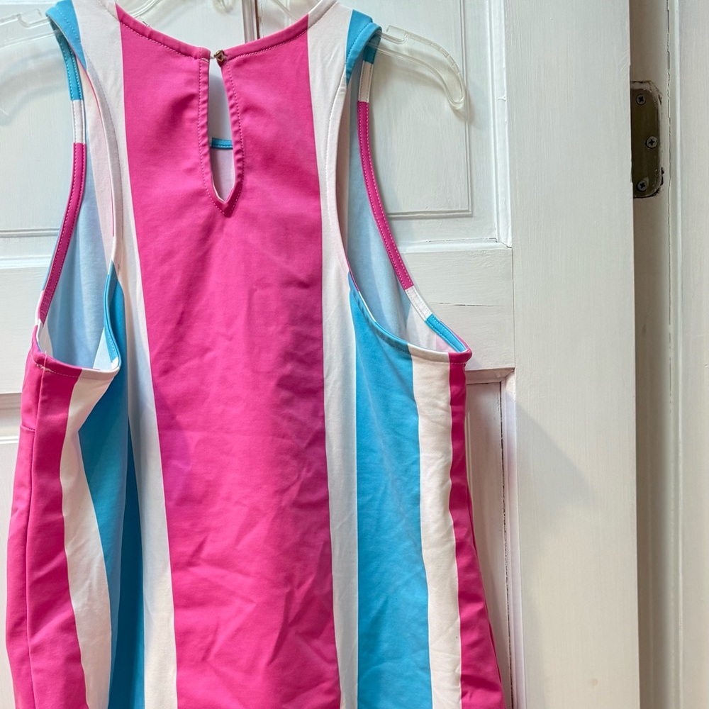 MAHI GOLD Pink white blue striped dress - Picture 2 of 4